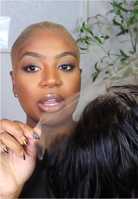 Braid or lay down your hair, put on the wig in seconds.