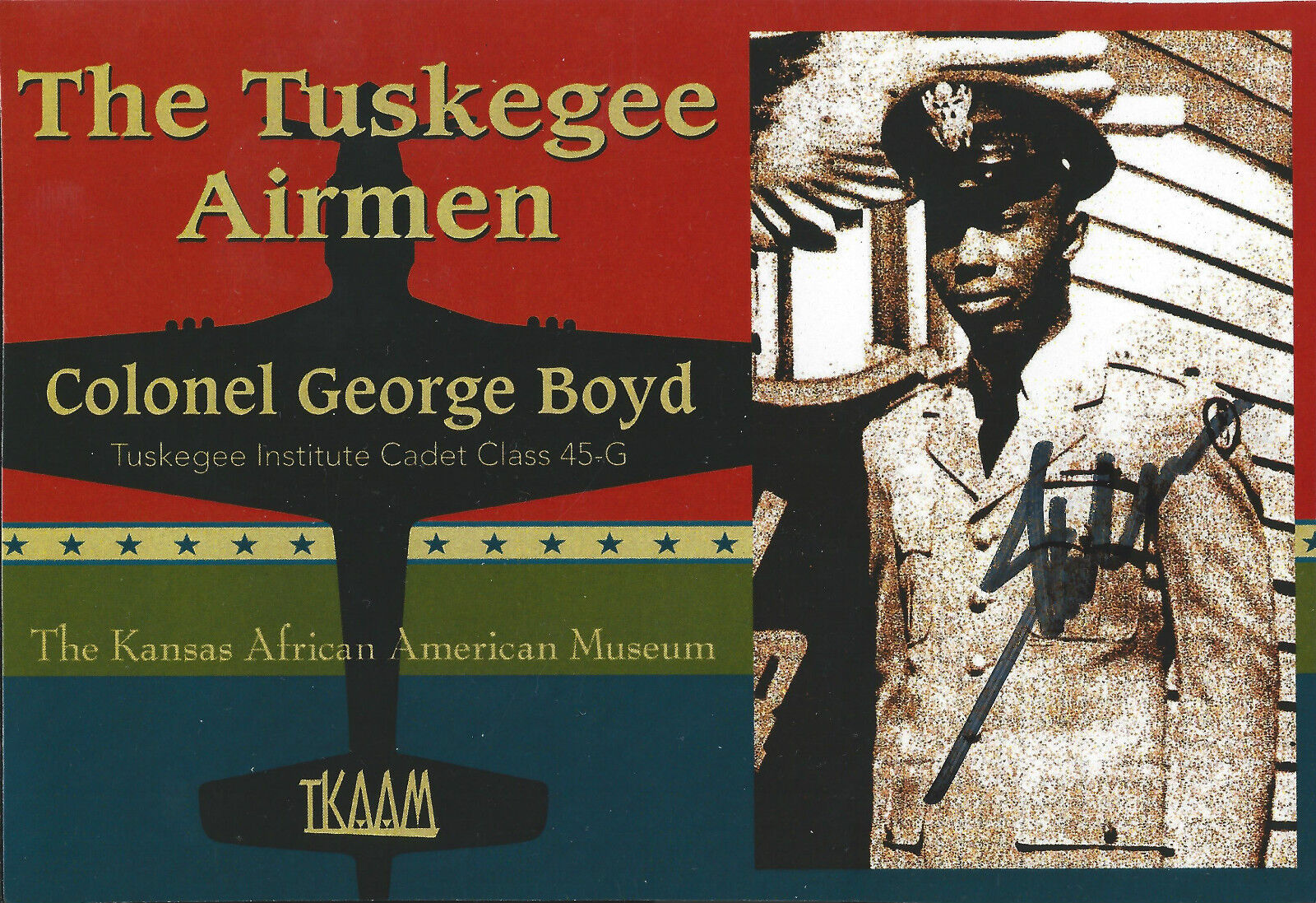 George M. Boyd 3.5x5.5 signed Photo Poster painting Tuskegee Airmen WWII 332nd Fighter Group