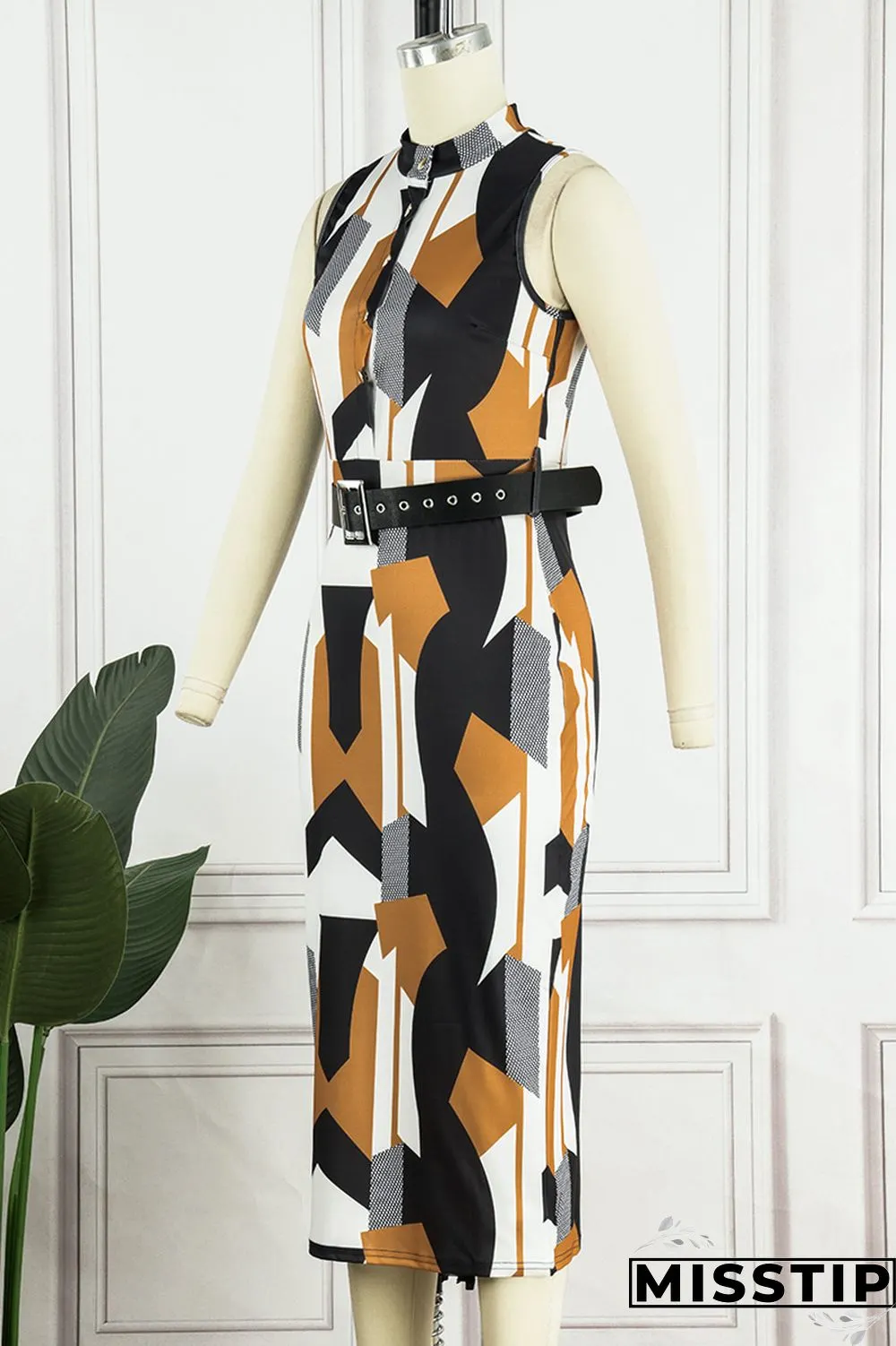 Pink Casual Print Solid Patchwork Sleeveless Dress Dresses