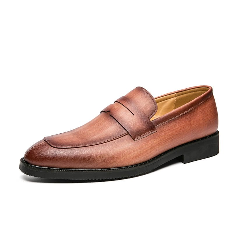 Letclo™Men's Classic Pointed Toe Leather Loafers letclo Letclo