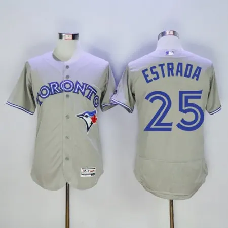 Blue Jays #25 Marco Estrada Grey Flexbase Authentic Collection Stitched MLB Jersey