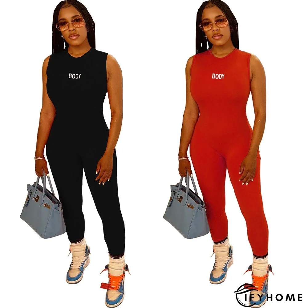 Slim Fit Sleeveless Women's Sports Jumpsuit | IFYHOME