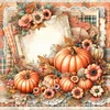 (Multistyle) Automne Citrouille Feuilles Mortes-Perceuse Ronde Peinture Diamant-40*40CM