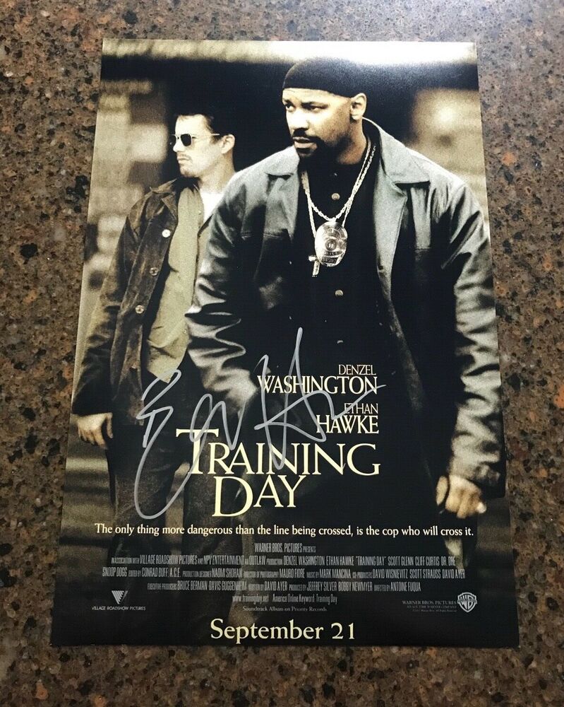 * ETHAN HAWKE  * signed autographed 12x18 poster * TRAINING DAY * 2