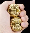 Pure brass fortune-bringing Pixiu fitness ball handle piece birthday gift for the elderly to relieve stress solid massage ball