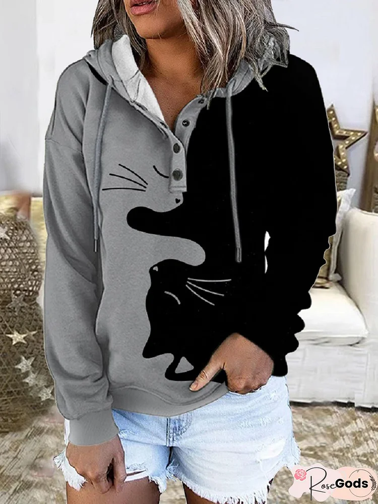 Casual Off Shoulder Hooded Sweatshirt