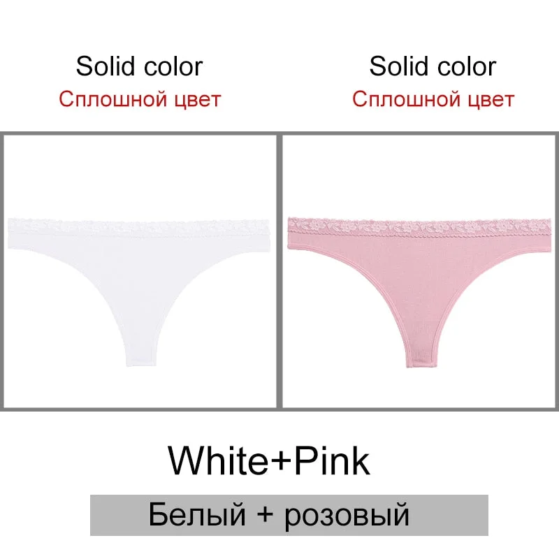 FINETOO Sexy Thongs Women 2Pcs/set Floral Waist G-string Panties Seamless Underwear Ladies Jacquard T-back Underpants S-2XL 2021