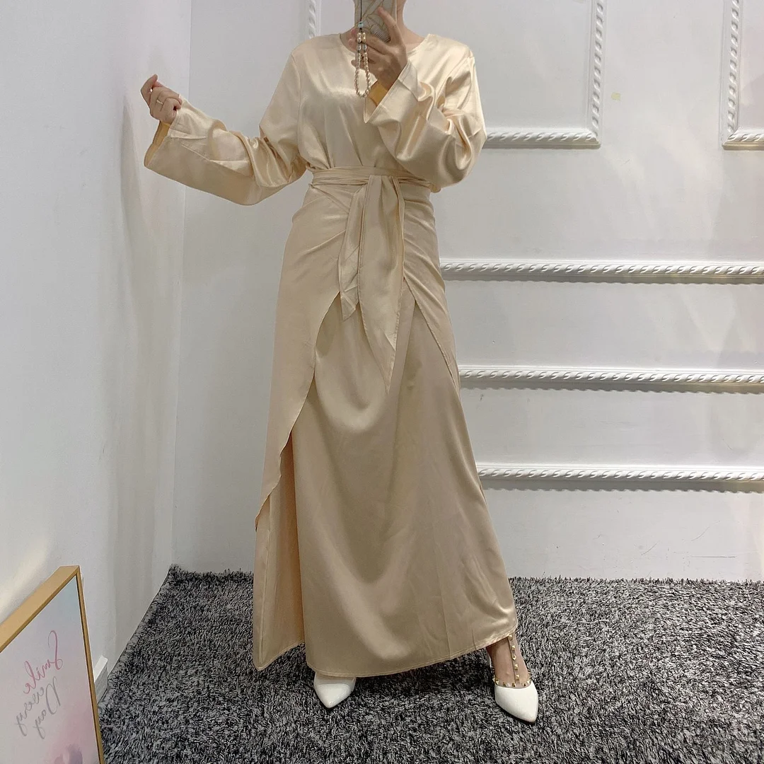 Uveng Sleeve Elegant Graceful Solid Color Three-piece Suit