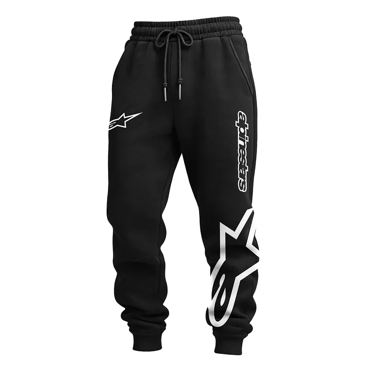 Alpinestars Logo Black Printed Men's Sweatpants
