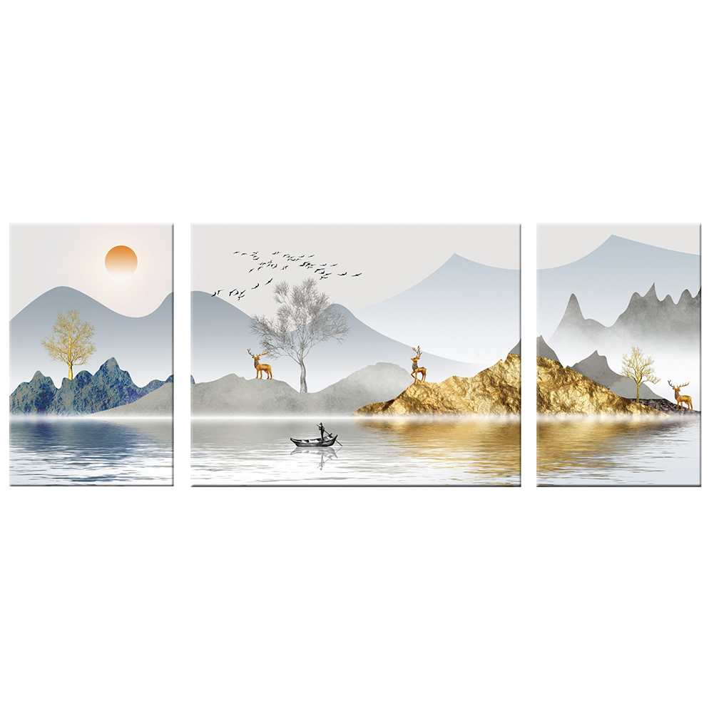 

Lake - 11CT Stamped Cross Stitch - 150*66CM, 501 Original