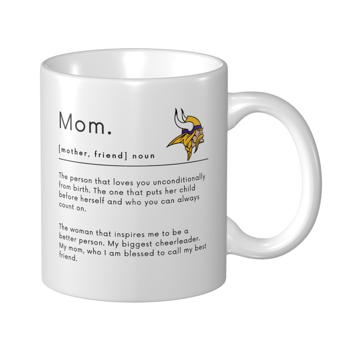 Minnesota Vikings Mom Dictionary Mother's Day Ceramic Mug