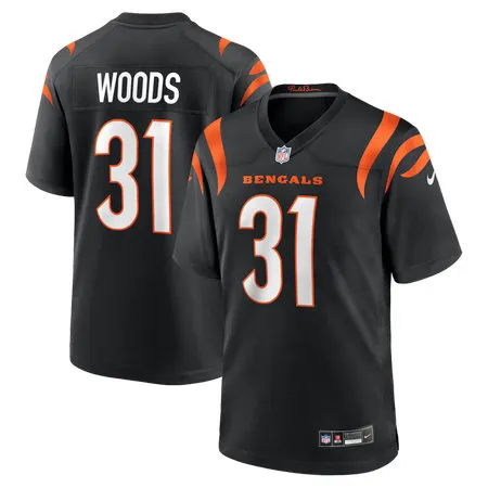 Youth Cincinnati Bengals #31 Ickey Woods Nike Black Retired Player Game Jersey