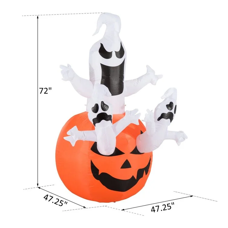 Jack-O-Lantern Pumpkin with Ghosts Airblown Inflatable