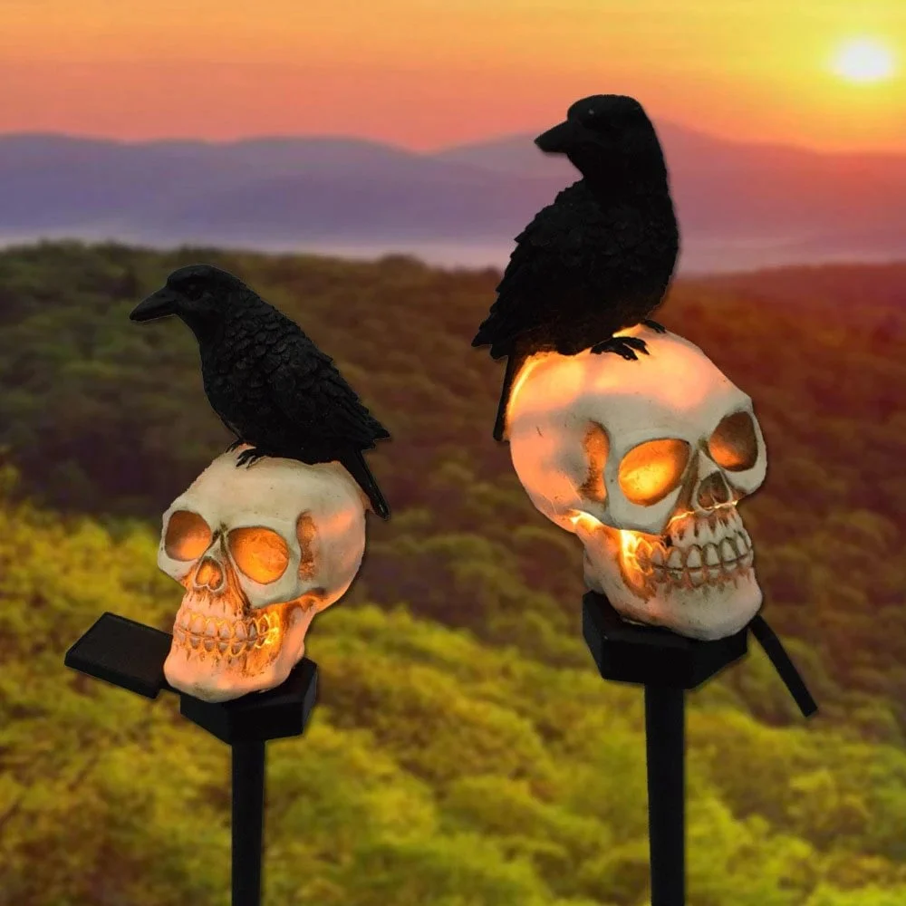 Halloween atmosphere-Solar Skull Light