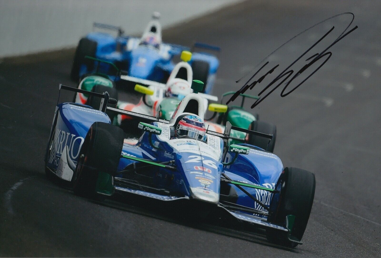 Takuma Sato Hand Signed 12x8 Photo Poster painting - Andretti Autosport Indy 500 Autograph 1.