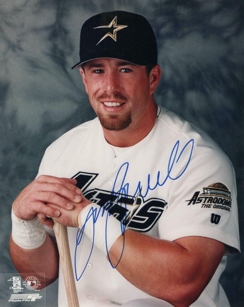 JEFF BAGWELL SIGNED AUTOGRAPH 8X10 Photo Poster painting - HOUSTON ASTROS LEGEND, BASEBALL HOF .