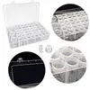 3Psc Pumpkin +48Pcs Round Bottles Diamond Painting Containers Multi Purpose Portable Plastic Case Box with Stickers & Compartments Arts Crafts Storage Bottle for Hardware Rhinestone (48PCS)