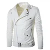 Gioiacombo™ Giacca in pelle da uomo slim fit in pelle PU con fibbia in metallo