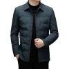 Lightweight casual lapel white duck down jacket