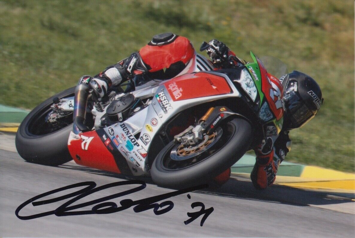 CLAUDIO CORTI HAND SIGNED 6X4 Photo Poster painting - WSBK AUTOGRAPHS - APRILIA.