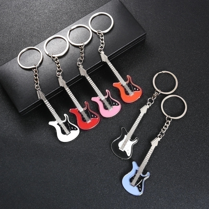 Cute Guitar Zinc Alloy Unisex Keychain