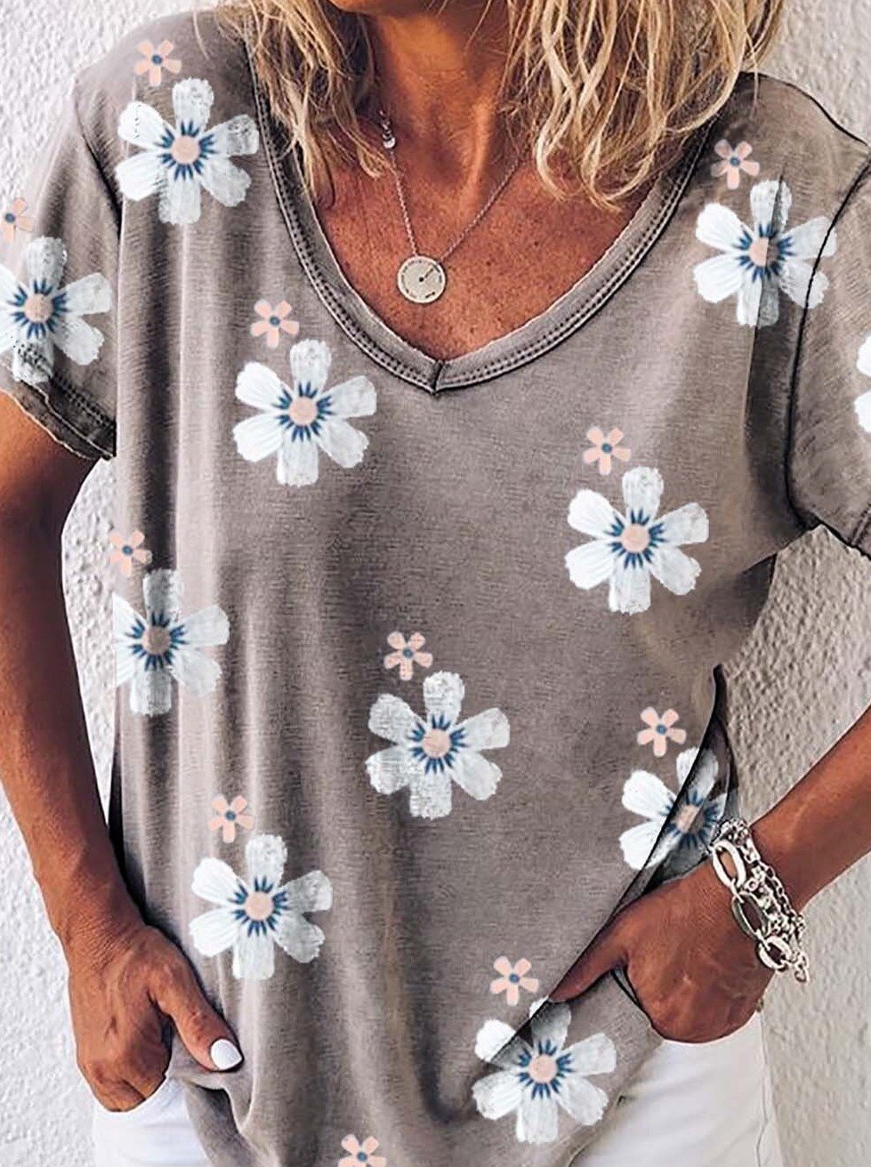 Women's T-shirts Floral Print T-shirt