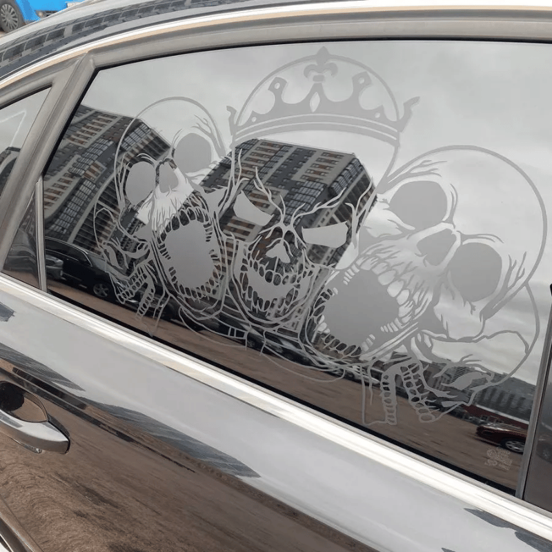 2 Pieces Skull Cool Car Window Stickers