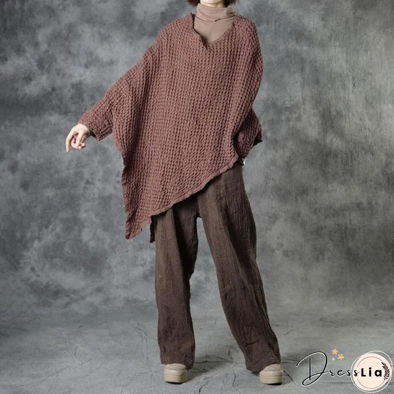 Women Spring Casual Irregular Sweater
