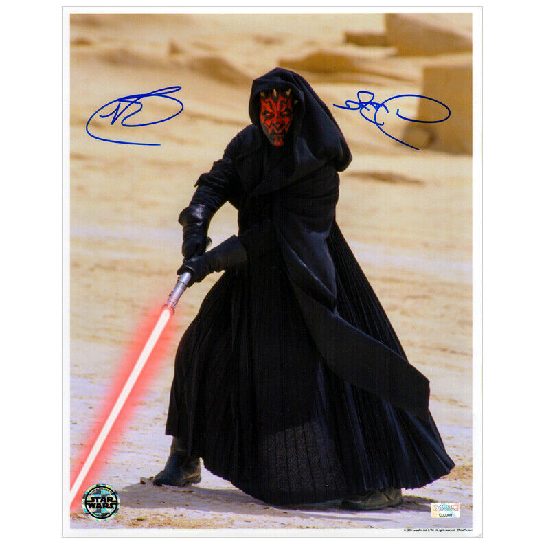 Ray Park Autographed Star Wars The Phantom Menace Darth Maul 11x14 Photo Poster painting