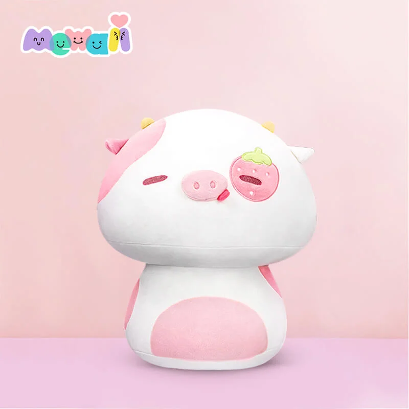 Mewaii Personalized Mushroom Family Cow Series Stuffed Animal Kawaii Plush Pillow Squish Toy