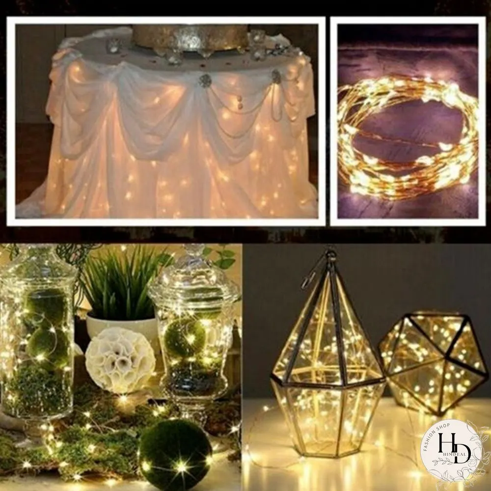 Birthday Party Led Battery Powered Copper Wire Fairy String Lights Garden Outdoor Christmas Decoration