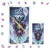 Moonlight Dreamcatcher Wolf Special Shaped 5D DIY Partial Drill Diamond Painting Kits for Adults Beginners Home Decor Diamonds Dots Gem Art Kits Large Size 15.75x27.56inch