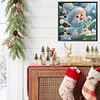 Ambiance De No&euml;l Bonhomme De Neige-Sp&eacute;cial Forme Diamant Peinture-30*30CM