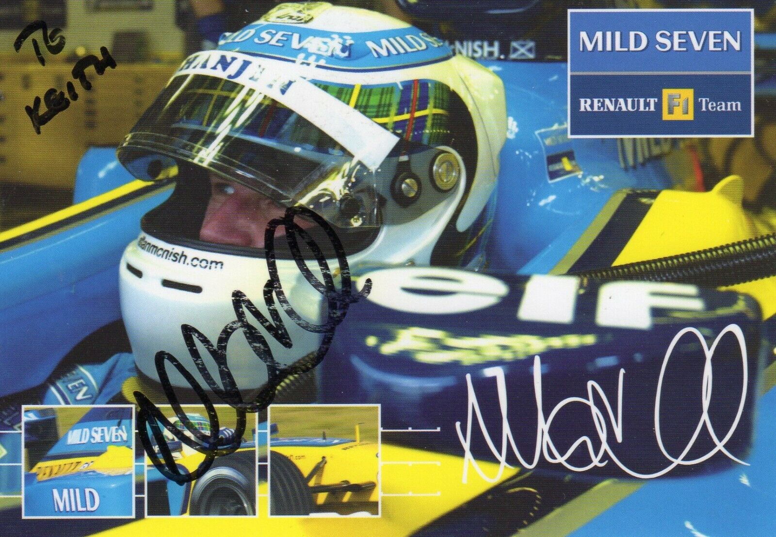 ALLAN McNISH AUTOGRAPH, MOTOR SPORT, FORMULA 1