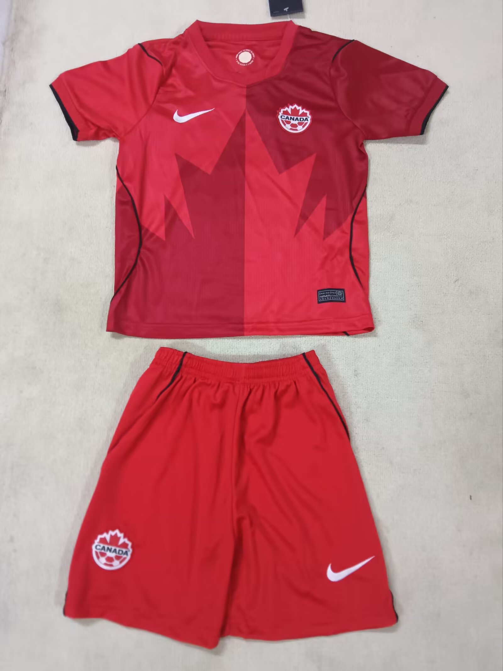 2026 Kids Size Canada Home Football Jersey 