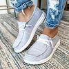 Women's Canvas Lace-up Loafers Flat-bottom Lace-up  Shoes