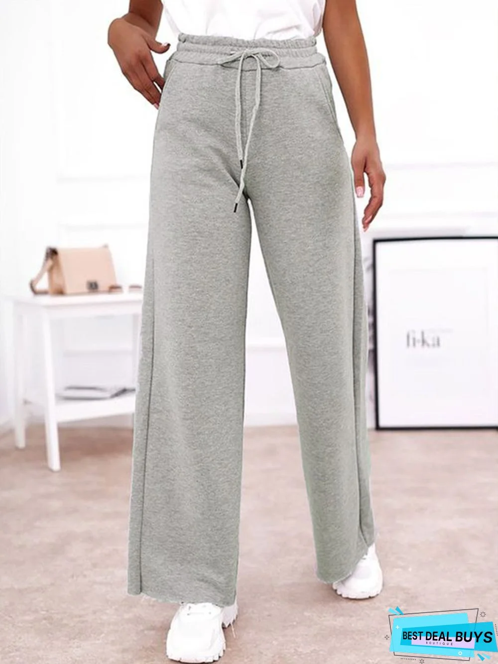 Casual Loose Plain Sweatpants