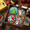 8pcs DIY Diamond Painting Coaster Kit With Holder - Christmas