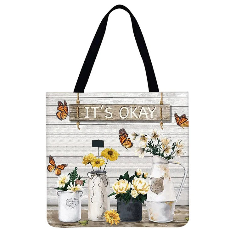 Flowers - Linen Tote Bag