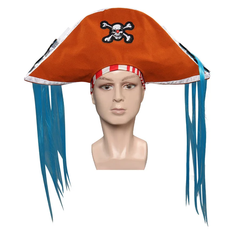 One Piece Red Buggy Pirate Hat Accessories Cosplay Props