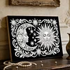 uk.everydayedeals DIY Pearl Painting With Frame - Handmade Self-Adhesive Pearls - Stars Moon(20*30cm)