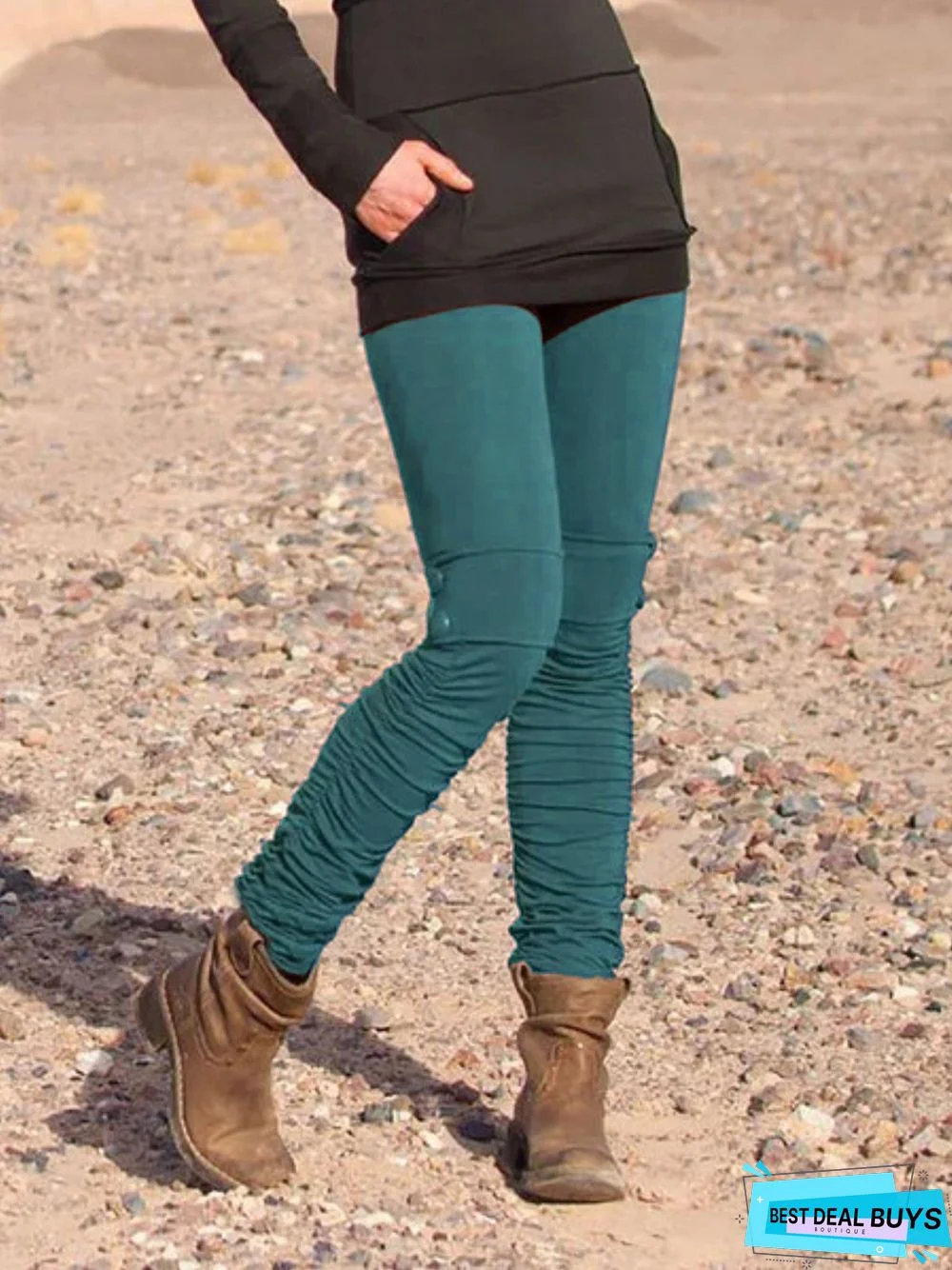 Cotton-Blend Vintage Tight Leggings
