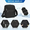 Umh&auml;ngetasche Herren Schultertasche aus Nylongewebe Herrentasche Klein Atmungsaktiv Handytasche Wasserdicht Crossbody Bag Verschlei&szlig;fest Messenger Bag f&uuml;r B&uuml;ro Reise Schule Schwarz
