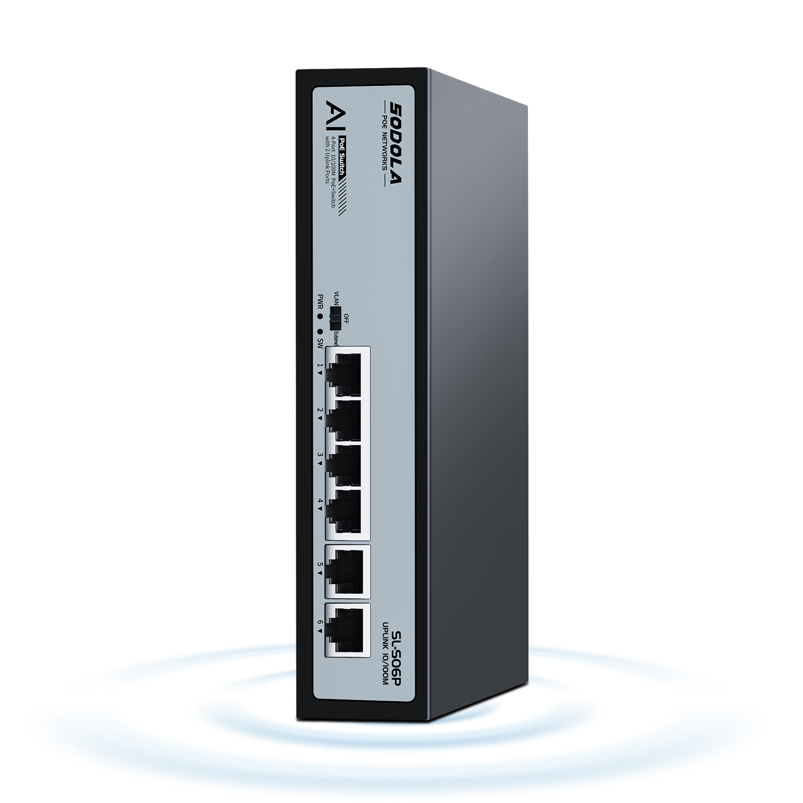 4 Port PoE+ Switch | 4 PoE+ Ports &2 Fast Ethernet uplink,65W 802.3af ...