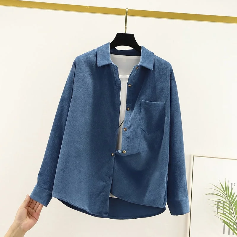 Button Down Shirt For Women Womens Tops And Blouses Womenswear Long Sleeve Ladies Clothing 2020 New Fashion Loose Solid White