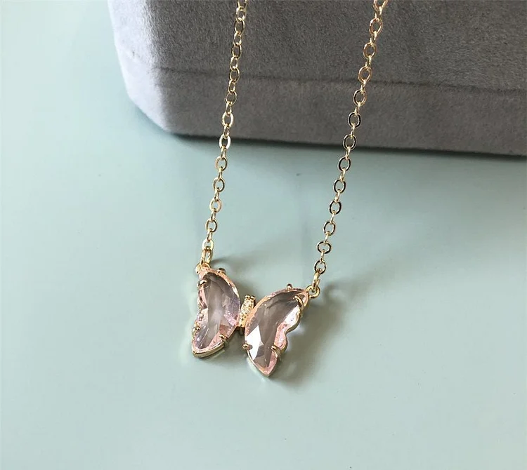 Crystal Butterfly Necklace LIN71