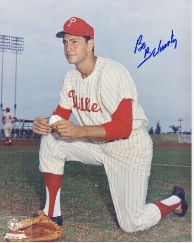 Bo Belinsky Signed Autographed Philadelphia Phillies 8x10 inch Photo Poster painting - Deceased