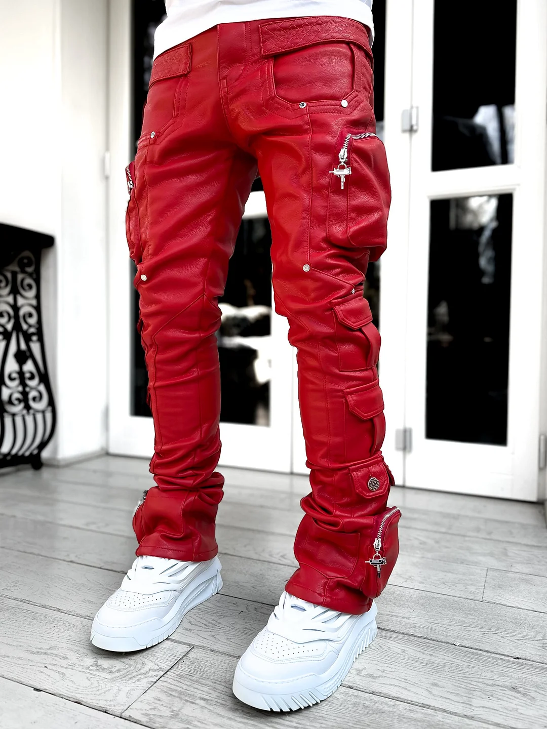 blood-red-cargo-leather-pant