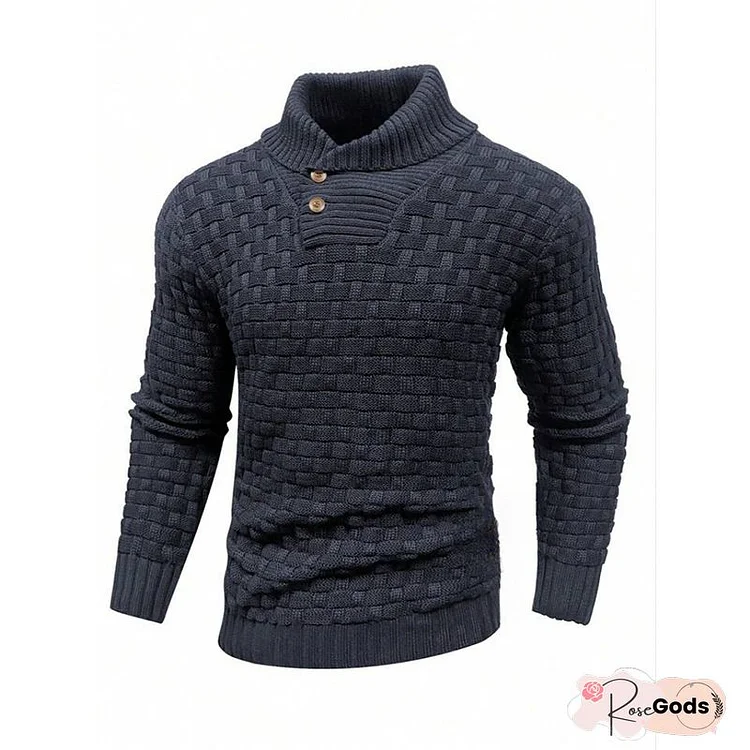 Round Neck Casual Men's Sweater