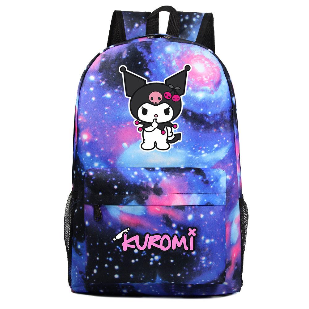 Mayoulove Kuromi Backpack Cute Design Lightweight Durable Ideal For School And Outings-Mayoulove